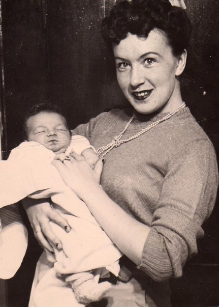 My Mom holding her first born - my sister Barb