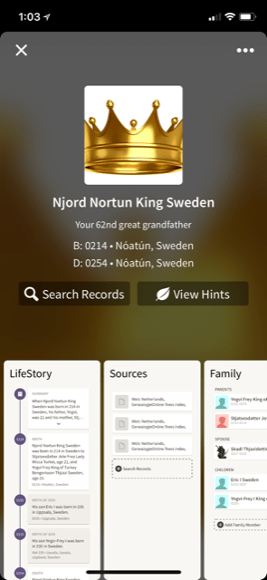 Njord Nortun King of Seden